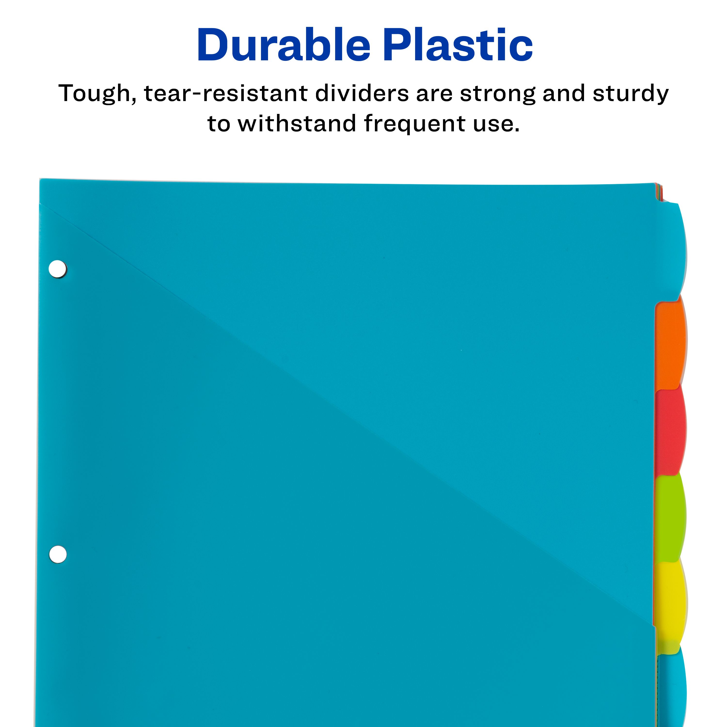 Avery® Durable Plastic 8-Tab Write & Erase Dividers with Pockets